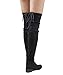 ROF Women's Fashion Comfy Vegan Suede Block Heel Side Zipper Thigh High Over the Knee Boots