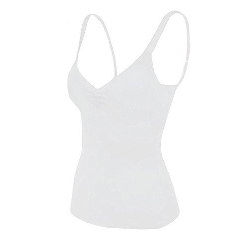 v neck tank with built in bra
