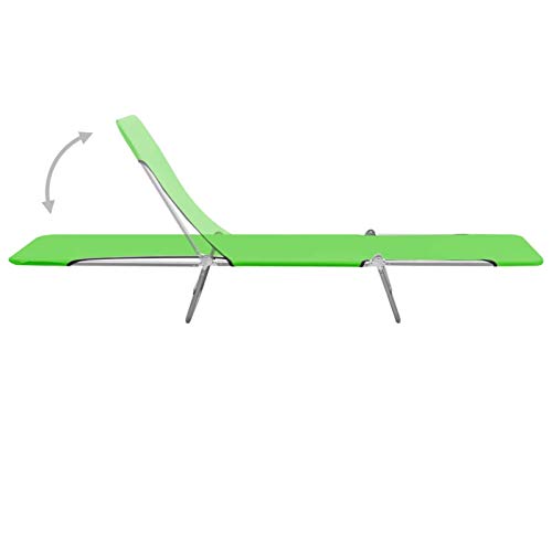 Tidyard Klappliege Sonnenliege 2 Stk.Relaxliege Campingbett Liegestuhl 55 x 182 x 24 cm,Strandliege Gartenliege,Verstellbare Rückenlehne,Campingliege Liege Gartenmöbel ,Belastbarkeit:120 kg – Bild 3