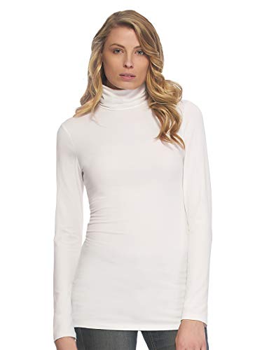 Felina | Long Sleeve Turtleneck 2-Pack | Loungewear | Sleepwear (Small, Black White)