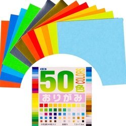 50 Color Origami Paper Pack 3" - 240 sheets