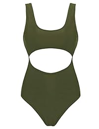 Trabe de baño de una pieza para dama, recortado, monokini, con estampado tribal, de tiro alto y acolchado