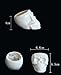 WISH HALLY WOOD Skull White Ceramic Succulent Planter Pots,Skull Pen Holder, Skull Makeup Brush Holder, Pen Holder, Set of 2 inch Tiny Flower Plant Containers (Skull)