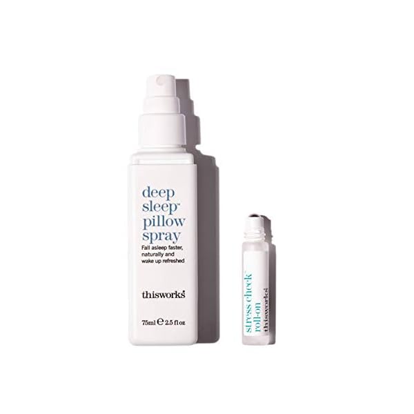 This-Works-Deep-Sleep-Pillow-Talk-Duo-75ml This Works Deep Sleep Pillow Talk Kit: with Award-Winning Deep Sleep Pillow Spray, 75ml & Stress Check Essential Oil…