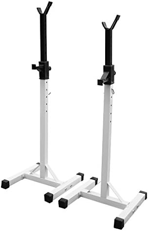 Hongyans Dumbbell Racks for Weight Free Press Bench,Adjustable Solid Steel Squat Stands Lifting Body Build Exercise for Workout Fitness Barbell