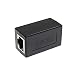 ITBEBE 1 Piece Black RJ45 in-Line Coupler Connector for Cat7 Cat6 Cat5e Ethernet Network Cable Extender Adapter (1-Piece, Black) primary