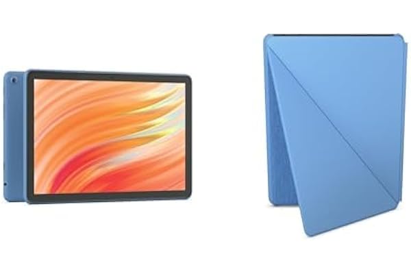 Like-New Amazon Fire HD 10 Tablet (32GB Ocean) + Standing Cover (Ocean)