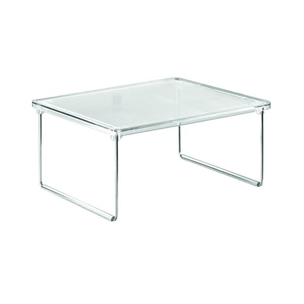 iDesign-Pantry-Unit-Shelf-Made-of-Durable-Plastic-and-Metal-Practical-Storage-Organiser-for-Food-Kitchen-Accessories-and-Utensils-ClearSilver-305cm-x-254cm-x-152cm iDesign Kitchen Cupboard Organiser, Shelf Storage Organiser for Food, Kitchen Accessoires made of Durable Plastc and…