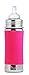 Pura Kiki Stainless Infant Bottle Stainless Steel with Natural Vent Nipple, 11 Ounce, Pretty Pink, 3 Months+