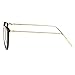 Amomoma Round Blue Light Blocking Glasses Computer Glasses Eyewear Frame AM5001, Black Frame/Clear Lens
