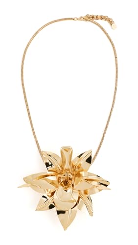 Rabanne Women's Metal Flower Pendant Necklace, Gold, One Size