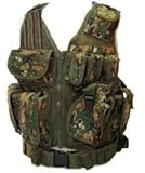 Ultimate Arms Gear Tactical Marpat Woodland Digital Camouflage Lightweight Edition Tactical Scenario Military-Hunting Assault Vest w/ Right Handed Quick Draw Pistol Holster
