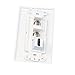 RiteAV - 1 Port HDMI 2 Port Coax Cable TV- F-Type Decorative Wall Plate - White