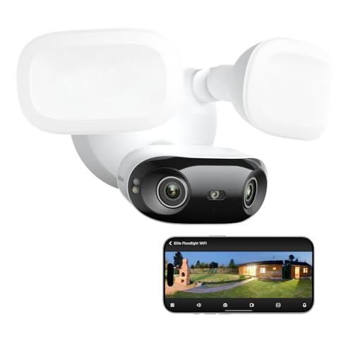 Reolink Elite Floodlight WiFi, 4K Wi-Fi 6 Überwachungskamera Aussen mit 3000 Lumen Flutlicht, Dimmbares Licht(3000K~6500K), WLAN Kamera Outdoor, Lokale KI-Videosuche, 180° Panoramablick, KI-Erkennung thumbnail 1