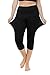 Women's Soft Capri Leggings Lightweight Cropped Leggings 3/4 Stretch Capris Yoga Pants - Rug & Plus