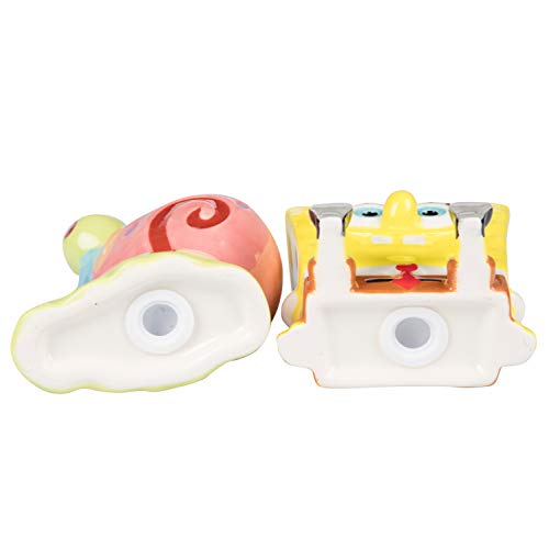 SpongeBob SquarePants Salt & Pepper Shaker Set SpongeBob and Gary Figure Designs Ceramic