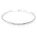 by you Inspirational Positive Message Engraved Thin Cuff Bangle Hook Bracelet