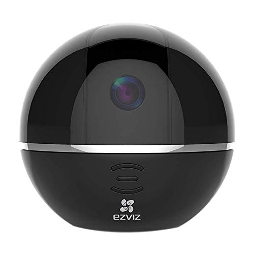 EZVIZ Pan/Tilt Camera 1080p 360Â° Rotating Dome Security Surveillance Night Vision Auto Motion Tracking Pet Baby Monitor Two Way Audio Compatible with Alexa WiFi 2.4G Only BK CTQ6Tc