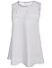 Sherosa Women's Sleeveless Hollow Out Chiffon Plus Size Lace Crochet Top Shirt (3XL, White)