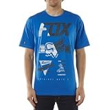 Fox Racing Crinkle Mens Short Sleeve T-Shirt Blue MD