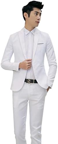 LOUSHI 2017 Business and Leisure Suit A Two-Piece Suit (M, White)