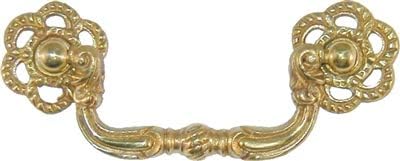 Colonial Revival Brass Drawer Pull Handle Centers 3 Antique