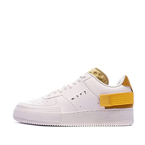 Nike Nike Af1-type, Men's Basketball Shoe, White/University Gold/Gold Suede, 6 UK (40 EU)