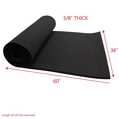 Neoprene Sponge Foam Rubber Sheet Rolls (36in x 60in x 3/8in)