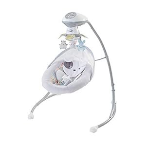 Fisher-Price Sweet Snugapuppy Swing, dual motion baby swing with music, sounds and motorized mobile