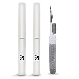 2 Pack - Airpods Cleaning Kit Earbud Cleaning Kit - Phone Cleaning Kit in-Ear Headphones Cleaning Pen Tool, Portable 3-in-1 Laptop Cleaning Kit Electronic Cleaner with a Sponge, Metal Pen Tip (Color: White)