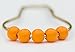 DOTZ Orange Roller Shower Curtain Rings | Nickel-Plated Stainless Steel Hooks with Easy Glide Roller Balls | Durable and Polished, Won't Snag or Tear