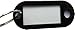 Hotel Key Labels Organizer - LeBeila 100 Plastic Key Tags with Label Window, Metal Split Ring and Writable Blank Paper Tags Reusable Id Identifiers for Office/House Keys, Luggage, Keychains (Black)