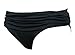 COCOSHIP Black Women's Solids Island Goddess Bikini Bottom Shirred Waisted Bikini Brief Swimsuit 10(FBA)