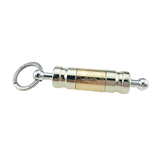 Cigar Punch Gold & Silver Clipper Totem Carving 2 Size Blades Retractable and Screw Out Gift Box Included Smoking Accessories Perfect for Outdoor Use (Sliver)