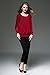 C2U Women Scoop Neck Pleated Front Long Sleeve Fitted Blouse Tops,Medium,Wine Red