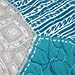 Lush Decor Briley Reversible Throw-Colorful Hexagon Patchwork Pattern Blanket, Turquoise-60 x 50