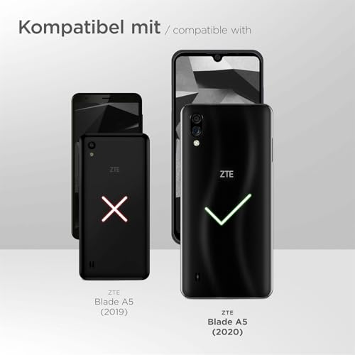 moex Plug Case Compatible with ZTE Blade A5 2020 Belt Clip Holster, Vegan Leather Mobile Phone Case, Mobile Phone Case, Flip Case, Foldable, Black