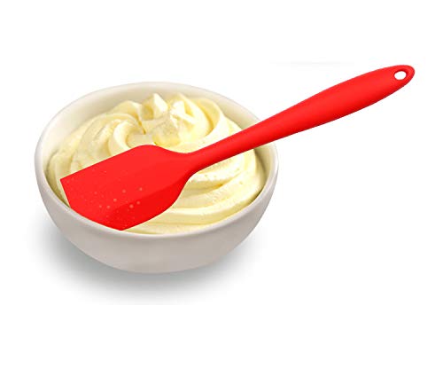 REMEE Basics Range Silicone Kitchen Utensils Set in FDA Grade with Hygienic Solid Coating Pack of 5(Red)