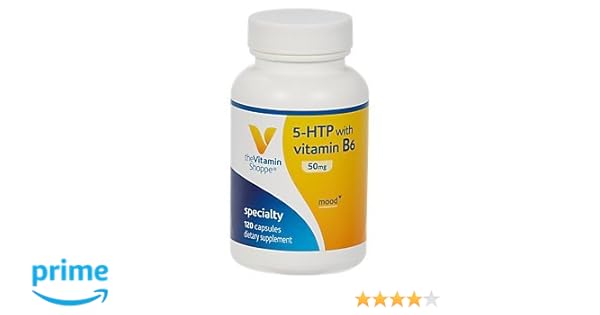 Amazon.com: The Vitamin Shoppe 5HTP with B6 50 MG (5Hydroxytryptophan) Provides Mood Sleep Support, Once Daily (120 Capsules): Health & Personal Care