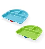First Essentials by NUK Tri-Suction Plates, Assorted Colors, 2-Pack