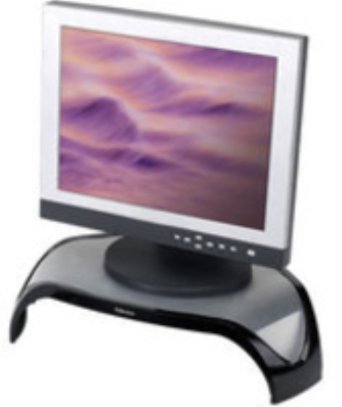 Fellowes Smart Suites Corner Monitor Riser, Black (8020101)