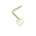 Inspiration Dezigns Nose Stud Ring Dainty Heart Icon L-Bend