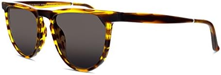 Smoke X Mirrors Beep Unisex Sunglasses SM155 Based in New York City, Handmade in France (Tortoise, Green)