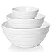LIFVER Non Slip Serving Bowl Set, Ceramic Mixing Bowls, 0.6 Quart, 1.4 Quart, 3.1 Quart, Spiral Pattern, Set of 3, White