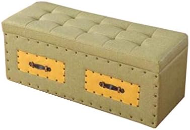 QQXX Faux Leather Rectangular Upholstered Ottoman Storage Footstool，Long Shoe Bench Sofa Bed End Stool (color : #6)