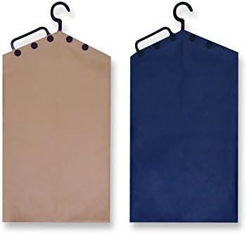 Handy Hamper Hanging Laundry Bag, Khaki and Navy, Set of 2