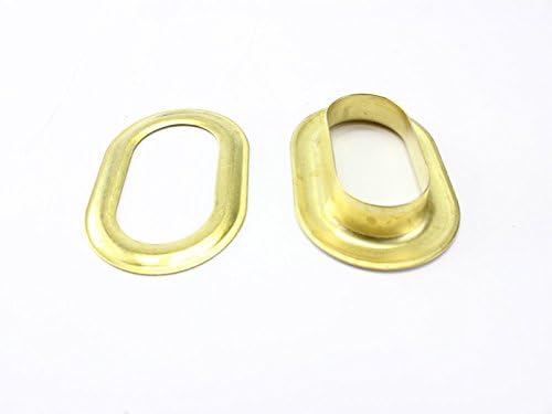 QUARKZMAN Ösen Set - 10 Stück, 40mm Innen-Ø, Messing, Silber