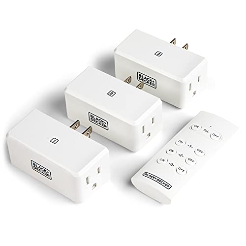 BLACK+DECKER Wireless Remote-Control Outlet, Pack