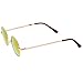 zeroUV - Retro Round Sunglasses for Men Women with Color Mirrored Lens Glasses (Gold/Orange)