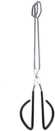 Stainless Steel Kitchen Tongs, 16 Inch Extra Long BBQ Barbecue Tongs for Grilling, Long Reach Grill Tongs with Comfortable Handle - Black